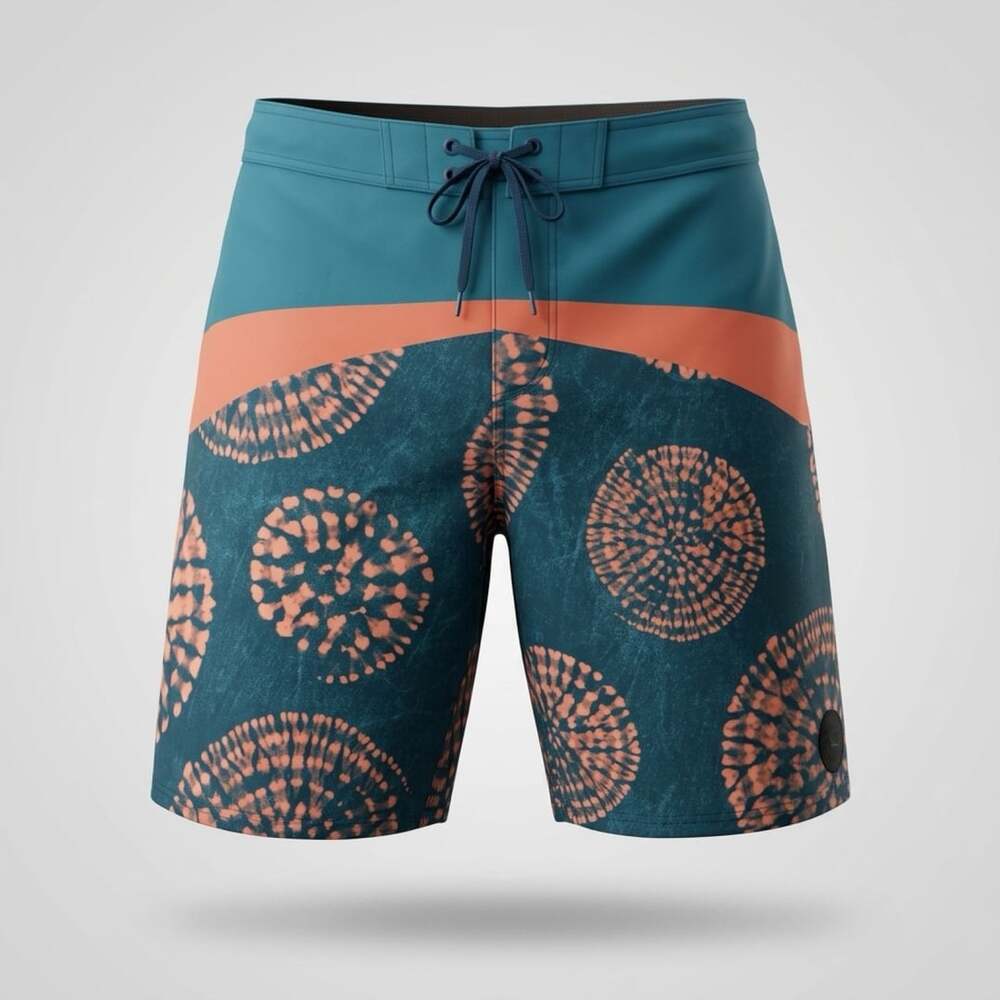 O'Neill Hyperfreak Boardshorts Teal Orange Tie Dye